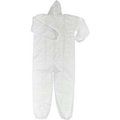 Keystone Safety HD Polypropylene Coverall, Elastic Wrists & Ankles, Attached Hood, Zipper Front, White, 2XL, 25/CS CVL-NW-HD-HE-2XL